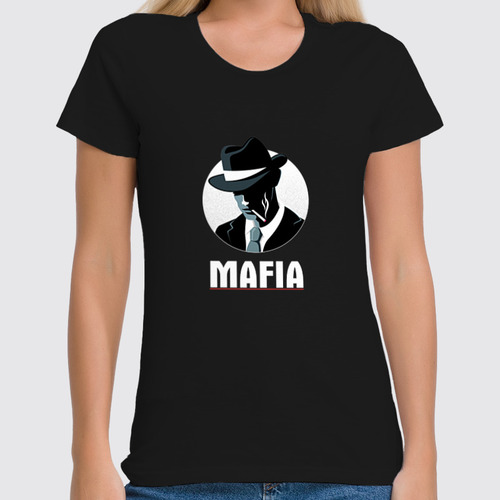 Заказать женскую футболку в Москве. Футболка классическая Мафия Томми Анджело от Павел Павел - готовые дизайны и нанесение принтов.