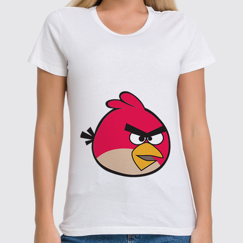 Заказать женскую футболку в Москве. Футболка классическая Angry Birbs от тинейджер - готовые дизайны и нанесение принтов.