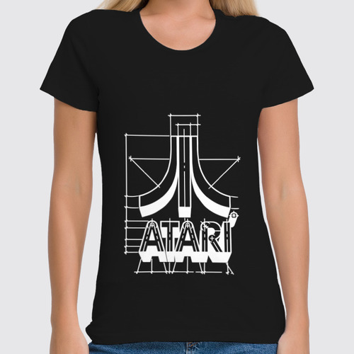 Заказать женскую футболку в Москве. Футболка классическая Логотип АТАРИ - ATARI logo от Мурад Мокран - готовые дизайны и нанесение принтов.