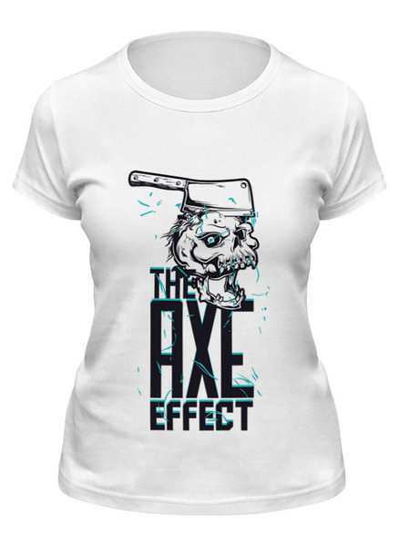Заказать женскую футболку в Москве. Футболка классическая The AXE Effect от Alex Remington - готовые дизайны и нанесение принтов.
