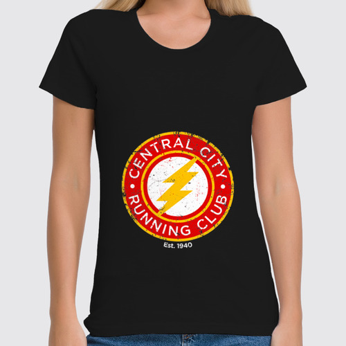 Заказать женскую футболку в Москве. Футболка классическая The Flash от printik - готовые дизайны и нанесение принтов.