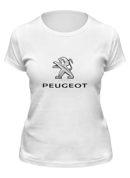 Заказать женскую футболку в Москве. Футболка классическая PEUGEOT от DESIGNER   - готовые дизайны и нанесение принтов.