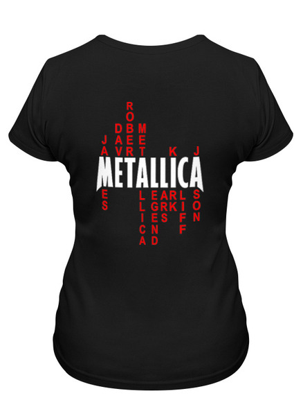 Заказать женскую футболку в Москве. Футболка классическая Metallica от prokop7 - готовые дизайны и нанесение принтов.