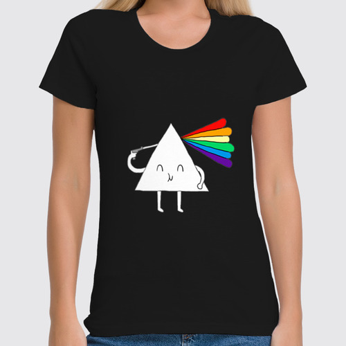 Заказать женскую футболку в Москве. Футболка классическая Pink Floyd от dizer - готовые дизайны и нанесение принтов.