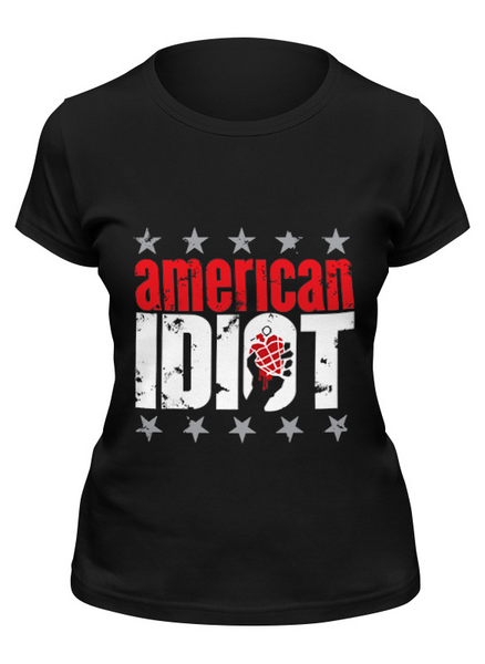 Заказать женскую футболку в Москве. Футболка классическая Green Day American Idiot от painter13 - готовые дизайны и нанесение принтов.