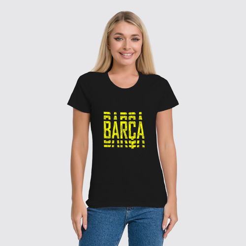 Заказать женскую футболку в Москве. Футболка классическая FC Barcelona | BARCA (2021) от 0x000000123 - готовые дизайны и нанесение принтов.
