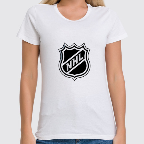 Заказать женскую футболку в Москве. Футболка классическая NHL(НХЛ) от Nos  - готовые дизайны и нанесение принтов.