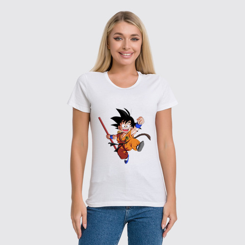 Заказать женскую футболку в Москве. Футболка классическая dragon ball от Y L - готовые дизайны и нанесение принтов.