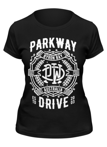 Заказать женскую футболку в Москве. Футболка классическая Parkway Drive от geekbox - готовые дизайны и нанесение принтов.