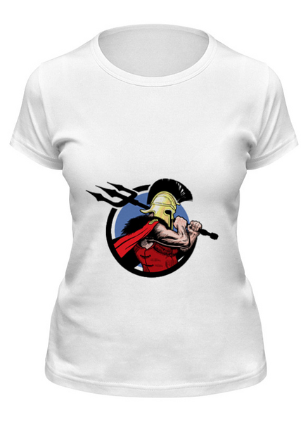 Заказать женскую футболку в Москве. Футболка классическая Спартанец от YellowCloverShop - готовые дизайны и нанесение принтов.