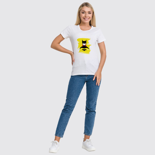 Заказать женскую футболку в Москве. Футболка классическая Бэт-герл (Коллекция: Герои носят маски) от GeekFox  - готовые дизайны и нанесение принтов.