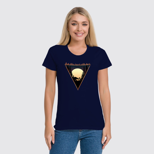 Заказать женскую футболку в Москве. Футболка классическая Girl and Bear от oneredfoxstore@gmail.com - готовые дизайны и нанесение принтов.