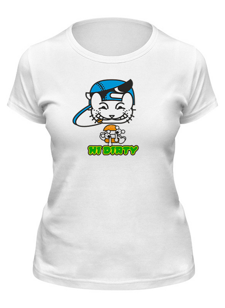 Заказать женскую футболку в Москве. Футболка классическая Hi Dirty! от balden - готовые дизайны и нанесение принтов.