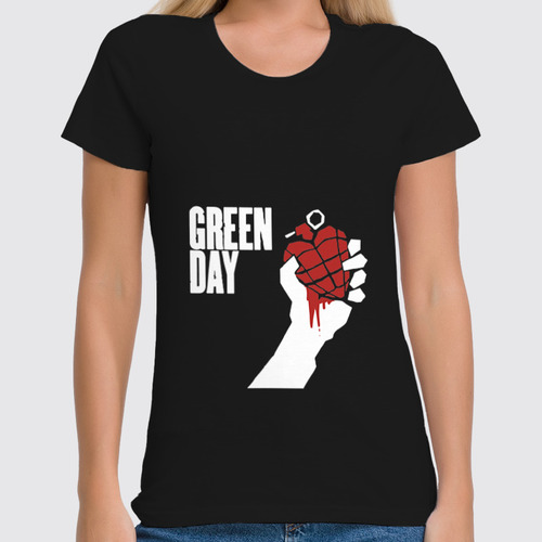 Заказать женскую футболку в Москве. Футболка классическая Green day от Easy-store - готовые дизайны и нанесение принтов.