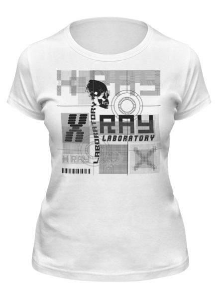 Заказать женскую футболку в Москве. Футболка классическая Laboratory X Ray от balden - готовые дизайны и нанесение принтов.