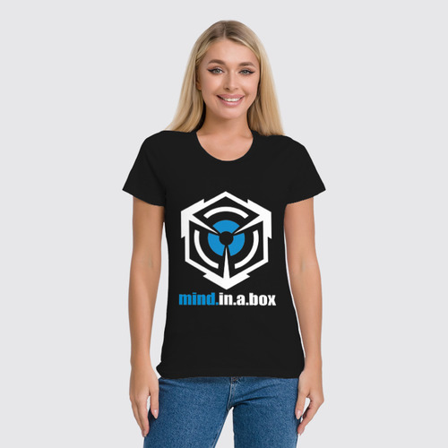 Заказать женскую футболку в Москве. Футболка классическая mind.in.a.box / Cube Logo от OEX design - готовые дизайны и нанесение принтов.