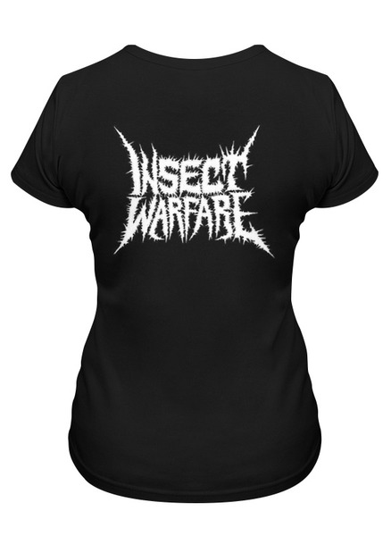 Заказать женскую футболку в Москве. Футболка классическая Insect Warfare Band от Leichenwagen - готовые дизайны и нанесение принтов.