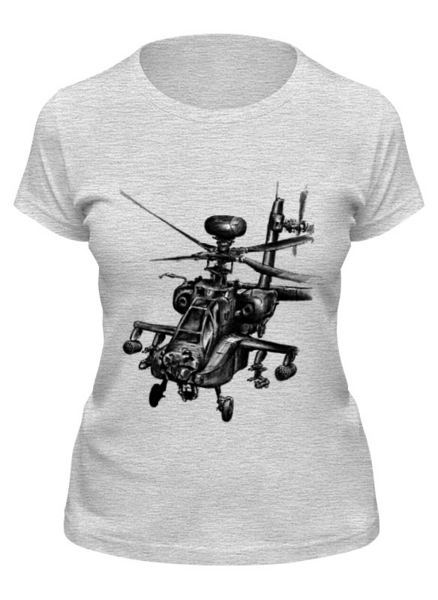 Заказать женскую футболку в Москве. Футболка классическая Апач (вертолёт) от printik - готовые дизайны и нанесение принтов.