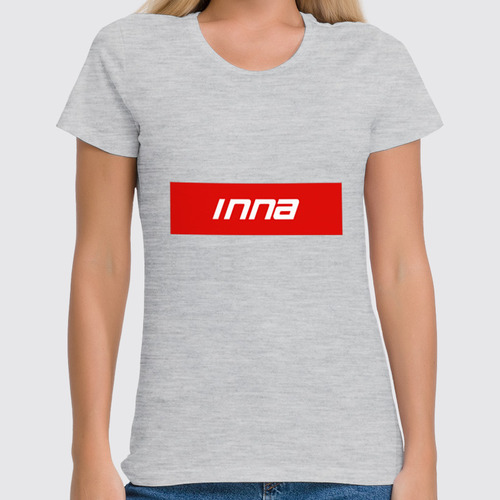 Заказать женскую футболку в Москве. Футболка классическая Имя Инна от THE_NISE  - готовые дизайны и нанесение принтов.