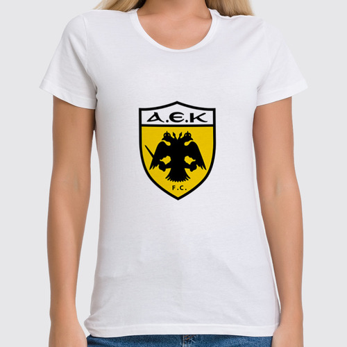 Заказать женскую футболку в Москве. Футболка классическая AEK FC от THE_NISE  - готовые дизайны и нанесение принтов.