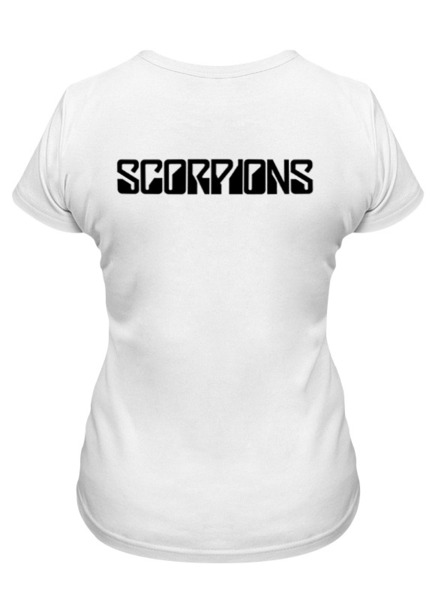 Заказать женскую футболку в Москве. Футболка классическая Scorpions Band от Leichenwagen - готовые дизайны и нанесение принтов.