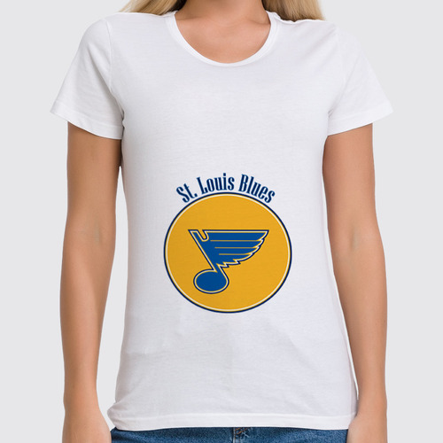 Заказать женскую футболку в Москве. Футболка классическая St. Louis Blues  от kspsshop - готовые дизайны и нанесение принтов.