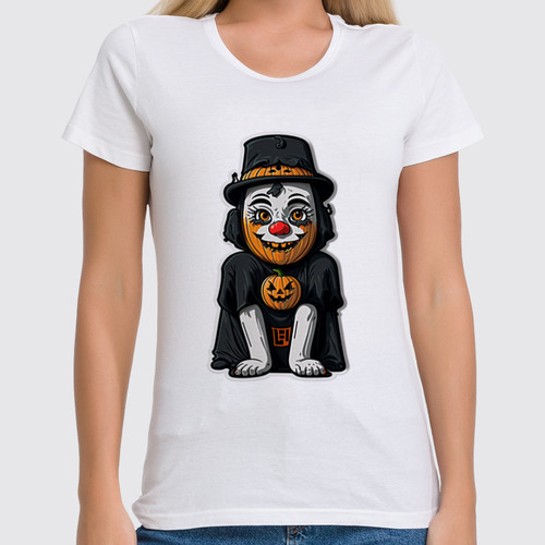 Заказать женскую футболку в Москве. Футболка классическая Halloween 1 жен от Houser VT - готовые дизайны и нанесение принтов.