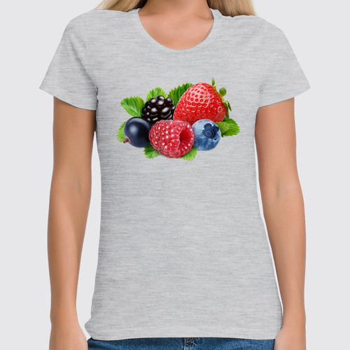 Заказать женскую футболку в Москве. Футболка классическая Berries от Nalivaev - готовые дизайны и нанесение принтов.