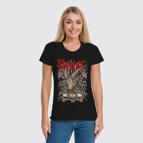 Заказать женскую футболку в Москве. Футболка классическая Slipknot от geekbox - готовые дизайны и нанесение принтов.