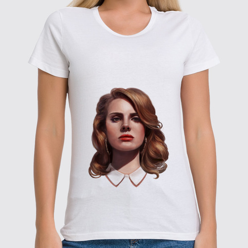 Заказать женскую футболку в Москве. Футболка классическая Lana del Rey от Анна Андреева - готовые дизайны и нанесение принтов.