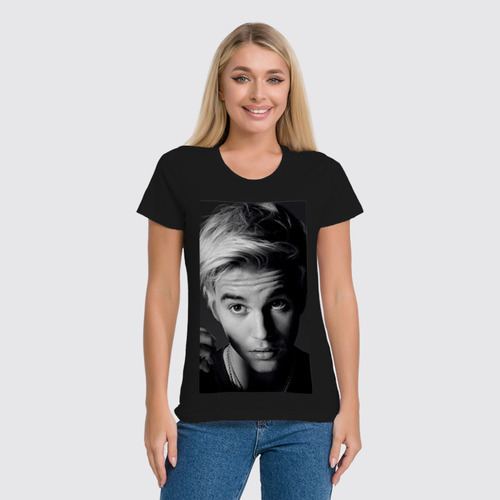 Заказать женскую футболку в Москве. Футболка классическая Justin Bieber от Vladec11 - готовые дизайны и нанесение принтов.