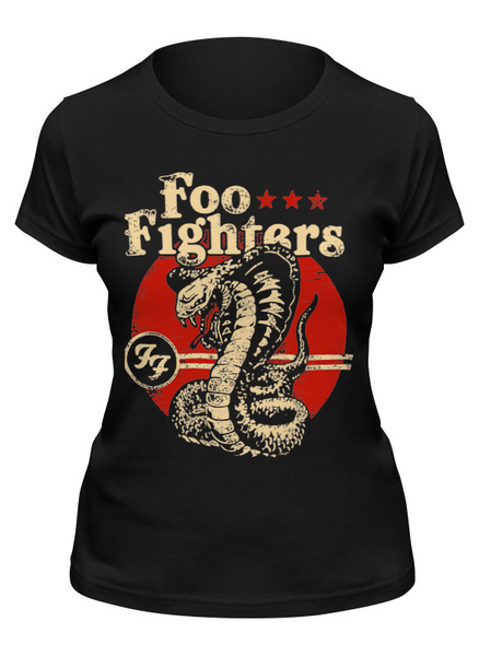 Заказать женскую футболку в Москве. Футболка классическая Foo Fighters от geekbox - готовые дизайны и нанесение принтов.