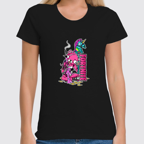 Заказать женскую футболку в Москве. Футболка классическая Fortnite, Cuddle Team Leader от geekbox - готовые дизайны и нанесение принтов.