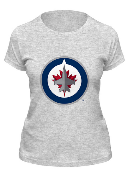 Заказать женскую футболку в Москве. Футболка классическая Winnipeg Jets / NHL Canada от KinoArt - готовые дизайны и нанесение принтов.