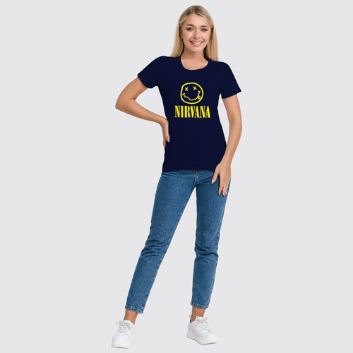 Заказать женскую футболку в Москве. Футболка классическая Nirvana  от T-shirt print  - готовые дизайны и нанесение принтов.