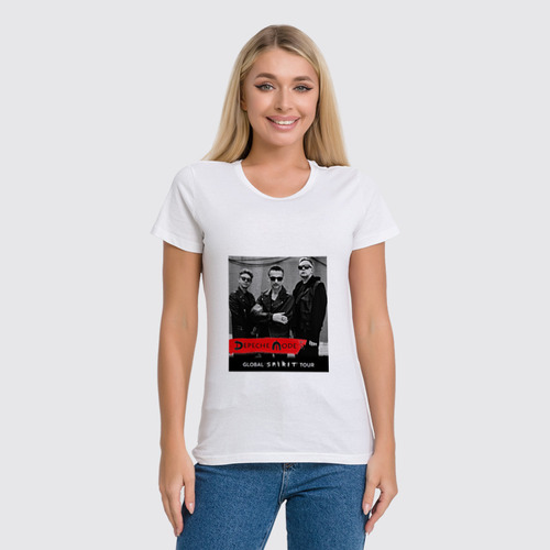 Заказать женскую футболку в Москве. Футболка классическая Depeche Mode от Fedor - готовые дизайны и нанесение принтов.