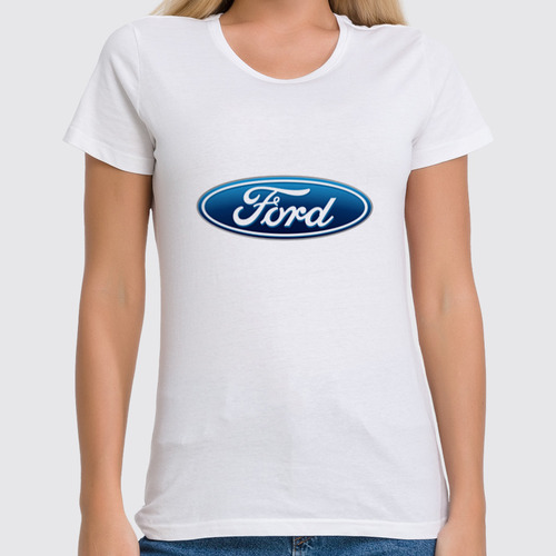 Заказать женскую футболку в Москве. Футболка классическая Ford  от DESIGNER   - готовые дизайны и нанесение принтов.