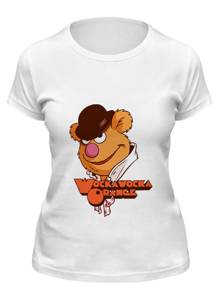 Заказать женскую футболку в Москве. Футболка классическая Wocka wocka orange от YellowCloverShop - готовые дизайны и нанесение принтов.