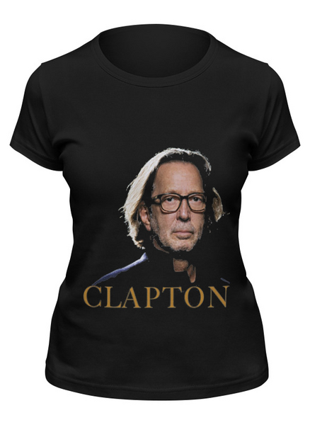 Заказать женскую футболку в Москве. Футболка классическая Clapton от ritakiev - готовые дизайны и нанесение принтов.