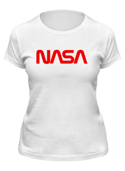 Заказать женскую футболку в Москве. Футболка классическая NASA  от DESIGNER   - готовые дизайны и нанесение принтов.