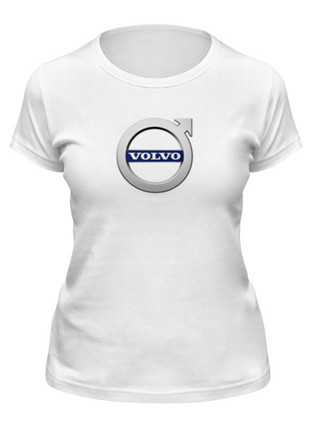Заказать женскую футболку в Москве. Футболка классическая VOLVO  от DESIGNER   - готовые дизайны и нанесение принтов.