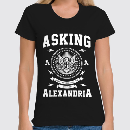 Заказать женскую футболку в Москве. Футболка классическая Asking Alexandria от geekbox - готовые дизайны и нанесение принтов.