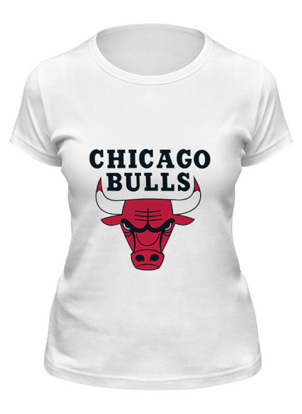 Заказать женскую футболку в Москве. Футболка классическая Chicago Bulls от Виктор Гришин - готовые дизайны и нанесение принтов.