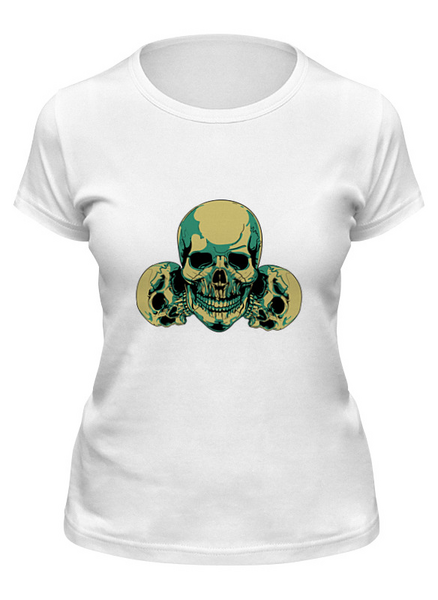 Заказать женскую футболку в Москве. Футболка классическая черепки от THE_NISE  - готовые дизайны и нанесение принтов.