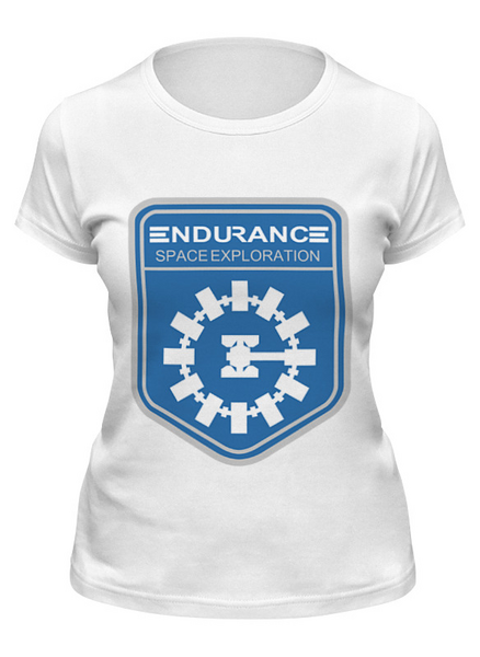 Заказать женскую футболку в Москве. Футболка классическая Endurance (Interstellar) от coolmag - готовые дизайны и нанесение принтов.