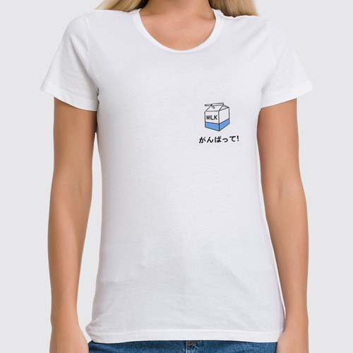 Заказать женскую футболку в Москве. Футболка классическая молоко от Артем Мороз - готовые дизайны и нанесение принтов.