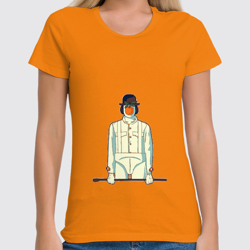 Заказать женскую футболку в Москве. Футболка классическая Clockwork orange от YellowCloverShop - готовые дизайны и нанесение принтов.