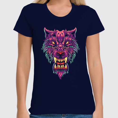 Заказать женскую футболку в Москве. Футболка классическая ◈ WereWOLF ◈ от balden - готовые дизайны и нанесение принтов.