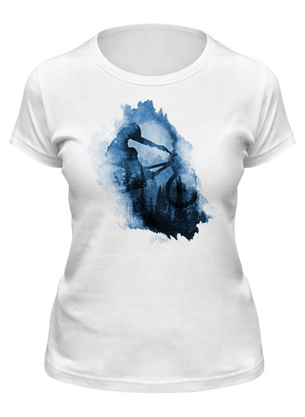 Заказать женскую футболку в Москве. Футболка классическая Splash Forest Rider от oneredfoxstore@gmail.com - готовые дизайны и нанесение принтов.