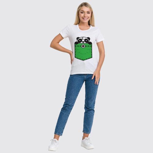 Заказать женскую футболку в Москве. Футболка классическая Панда от fanart - готовые дизайны и нанесение принтов.